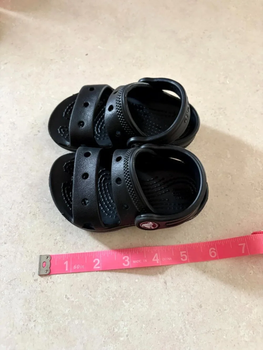 Crocs Classic Sandal Clog Kid Black Infant Baby Toddler Size 5C